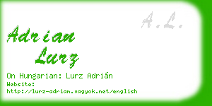 adrian lurz business card